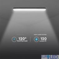 LED Влагозащитено Тяло M-Серия 600мм 18W 4000K Мат 120LM/W
