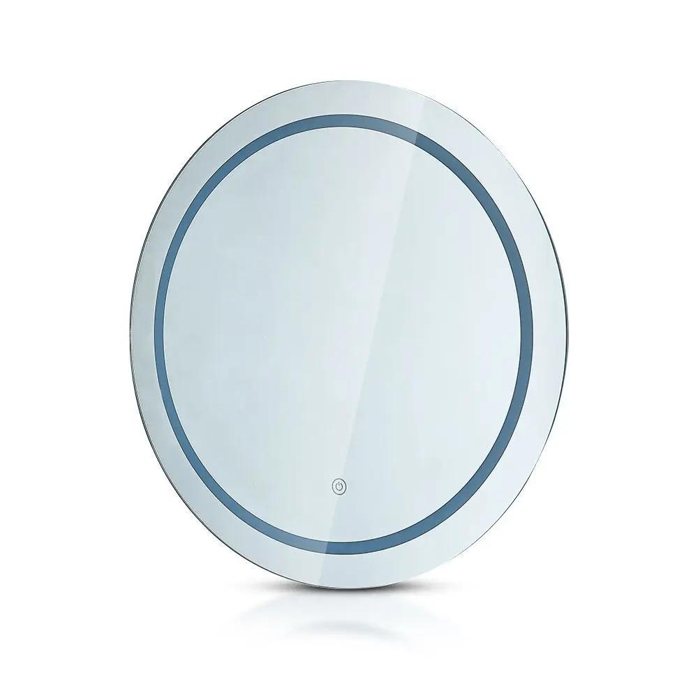 8W ЛЕД Огледало Кръг Тъч 600*35mm IP44 Anti Fog 3in1 + 17W Нагревател Осветление за баня