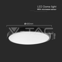 36W LED Плафон Сензор SAMSUNG Chip 4000K Квадрат Бяла Рамка IP44 36W LED Плафон Сензор SAMSUNG Chip 4000K Квадрат Бяла Рамка IP44 LED плафони със сензори