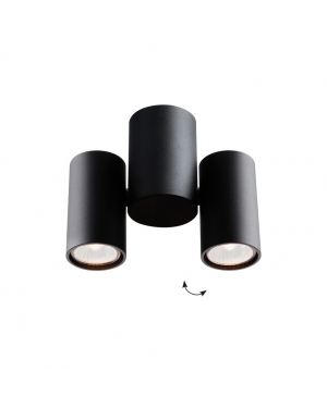 2/Спот черен Nobby 2 x Max 50W 220-240V AC IP20 Декоративни LED луни