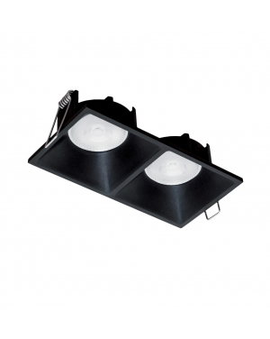 Спот за вграждане черен Fino 2 x Max 35W 220-240V AC IP20 LED осветление