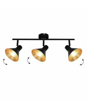 Спот черен/златен Harvey 3 x Max 42W 220-240V AC IP20 LED осветление
