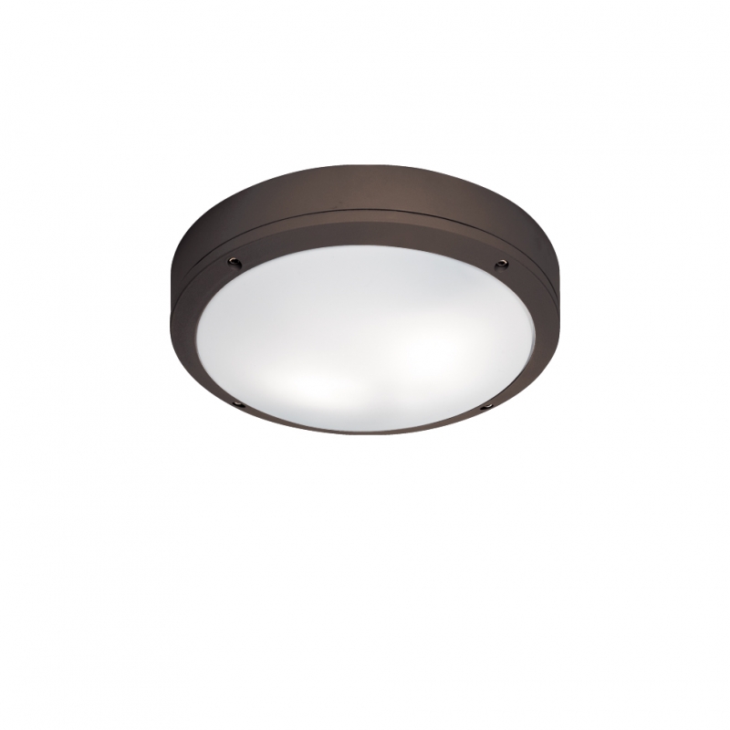 Плафон кафяв Round Leros 2 x Max 18W 220-240V AC IP54 LED осветление