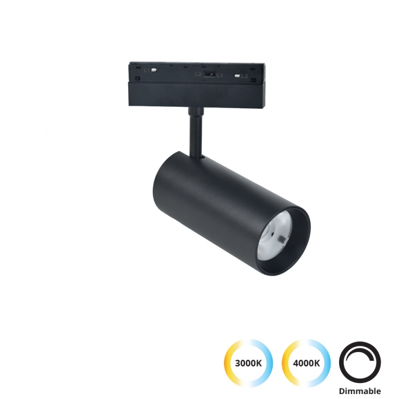 Шинен спот Light 21W 2CCT магнитен 21W 2534Lm / 2760 Lm 3000K/4000K 48 VDC IP20 LED осветление