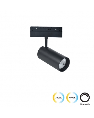 Шинен спот Light 13W 2CCT магнитен (димируем) 13W 1307Lm / 1424 Lm 3000K/4000K 48 VDC IP20 LED осветление