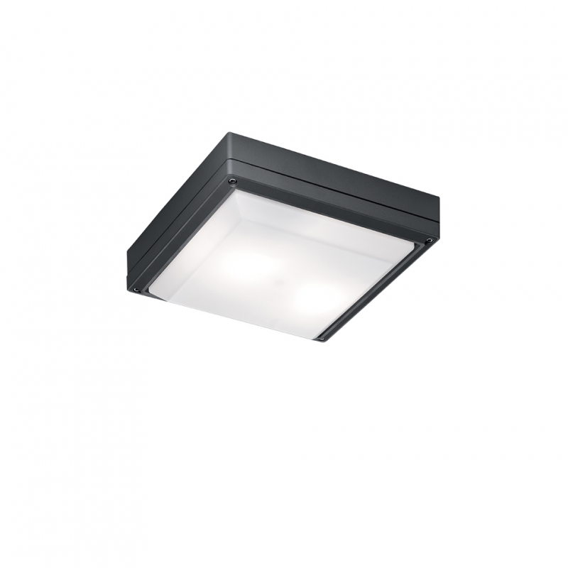 Плафон сив Square Leros 2 x Max 18W 220-240V AC IP54 LED осветление