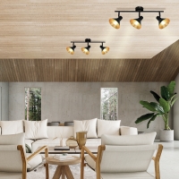 Спот черен/златен Harvey 3 x Max 42W 220-240V AC IP20 LED осветление