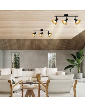 Спот черен/златен Harvey 3 x Max 42W 220-240V AC IP20 LED осветление