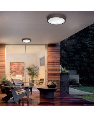 Плафон кафяв Round Leros 2 x Max 18W 220-240V AC IP54 LED осветление