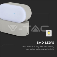 6W Стенна Лампа Сива IP65 Подвижна 4000К Фасадно LED осветление