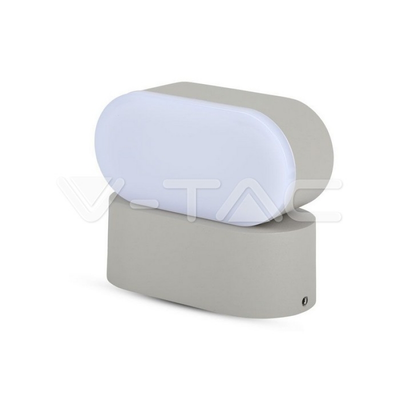 6W Стенна Лампа Сива IP65 Подвижна 4000К Фасадно LED осветление