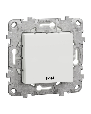 Ключ IP44 двумодулен, бял NEW UNICA контакти и ключове