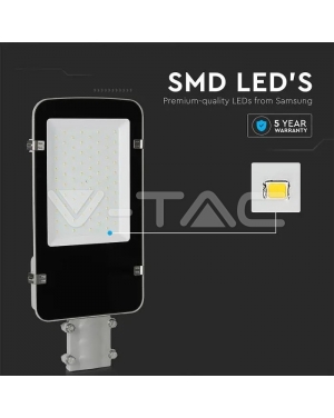 LED Улична Лампа SAMSUNG Чип 50W Сиво Тяло 6500K LED улично осветление