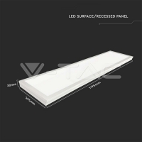 36W LED Панел Външен Монтаж 1200x300 6400k LED панели за скрит монтаж