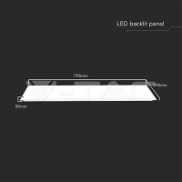40W LED Панел 1200x300 мм Backlit 140 lm/W 6500K LED панели за скрит монтаж