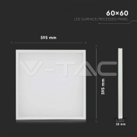 36W LED Панел Външен Монтаж 600x600 6400k 6бр./СЕТ 36W LED Панел Външен Монтаж 600x600 6400k 6бр./СЕТ LED панели за скрит монтаж