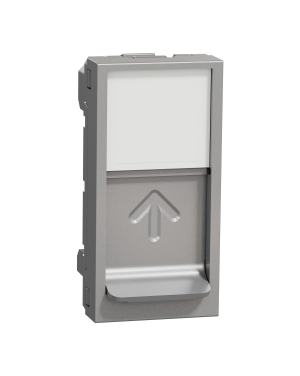 капак за RJ45 Keystone/Systimax 1 модул, алуминий NEW UNICA контакти и ключове