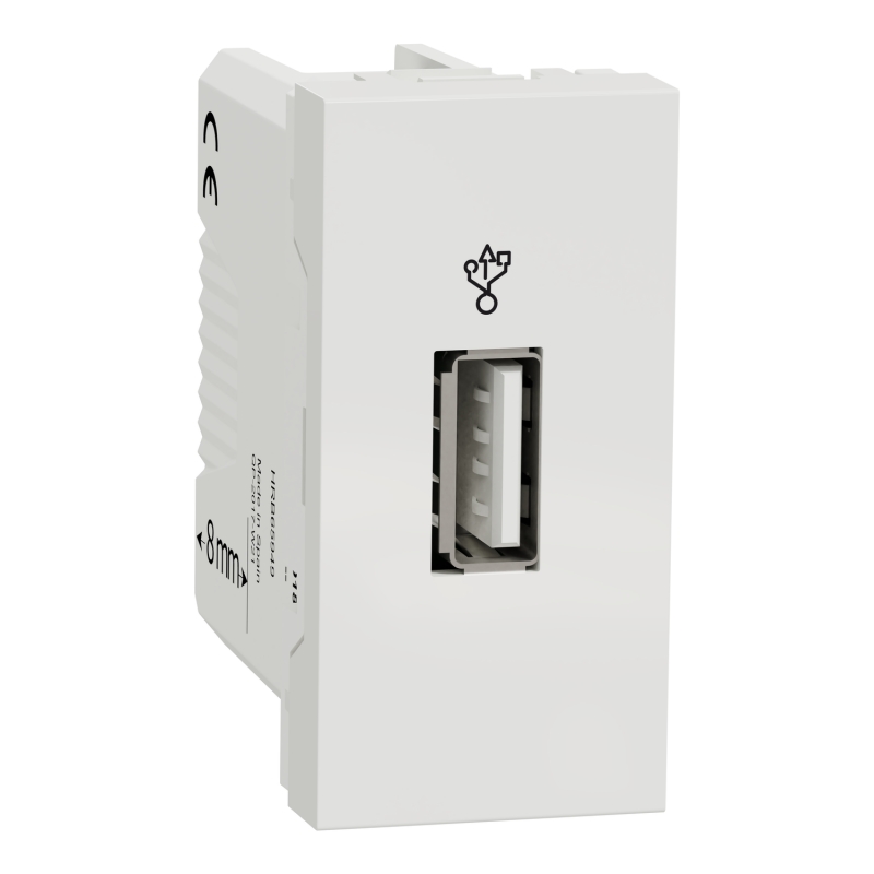 USB конектор 3.0, бял NEW UNICA контакти и ключове