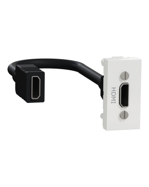 Конектор HDMI, 1 модул, бял NEW UNICA контакти и ключове