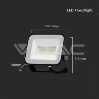 20W LED Прожектор SAMSUNG ЧИП PRO-S Черно Тяло 6500К LED прожектори