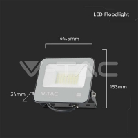 30W LED Прожектор SAMSUNG ЧИП Черно Тяло 4000К 185LM/W LED прожектори