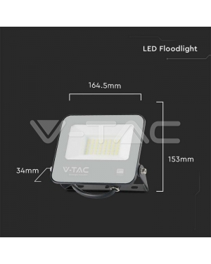 30W LED Прожектор SAMSUNG ЧИП Черно Тяло 4000К 185LM/W LED прожектори