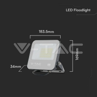 50W LED Прожектор SAMSUNG Чип 1м Кабел Черно Тяло 4000K LED прожектори
