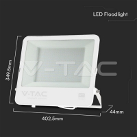 200W LED Прожектор SAMSUNG Чип 1м Кабел Бяло Тяло 4000K LED прожектори