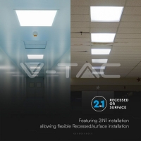 36W LED Панел 600x600 mm 2in1 4000K LED панели за външен монтаж на осветление