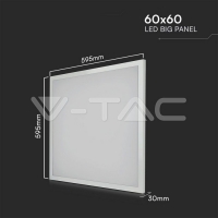 36W LED Панел 600x600 mm 2in1 4000K LED панели за външен монтаж на осветление