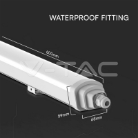 18W LED Влагозащитено тяло GT Серия CREE ЧИП 60см 4000K Линейни LED тела за открит монтаж