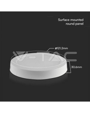6W LED SAMSUNG CHIP Backlit Panel Surface Mounted Кръг4000K Линейни LED тела за открит монтаж