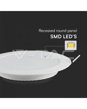 6W LED SAMSUNG CHIP Backlit Panel Recessed - Кръг 3000K LED панели за скрит монтаж