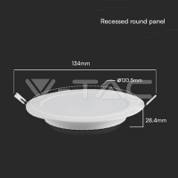 6W LED SAMSUNG CHIP Backlit Panel Recessed - Кръг 4000K LED панели за скрит монтаж