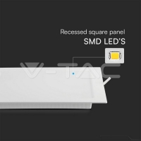 6W LED SAMSUNG CHIP Backlit Panel Recessed - Квадрат 4000K LED панели за скрит монтаж