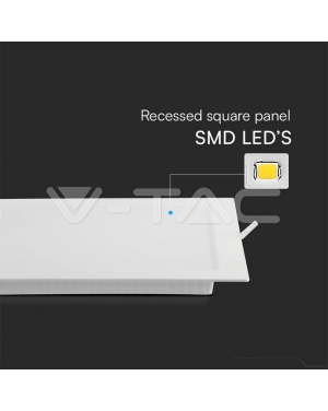 6W LED SAMSUNG CHIP Backlit Panel Recessed - Квадрат 4000K LED панели за скрит монтаж
