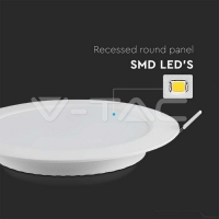 12W LED SAMSUNG CHIP Backlit Panel Recessed - Кръг4000K LED панели за скрит монтаж