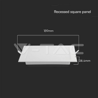 12W LED SAMSUNG CHIP Backlit Panel Surface Mounted Квадрат 3000K LED панели за скрит монтаж