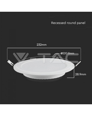 18W LED SAMSUNG CHIP Backlit Panel Recessed - Кръг3000K LED панели за скрит монтаж