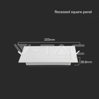 18W LED SAMSUNG CHIP Backlit Panel Recessed - Квадрат 3000K 18W LED SAMSUNG CHIP Backlit Panel Recessed - Квадрат 3000K LED панели за скрит монтаж
