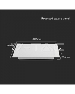 24W LED SAMSUNG CHIP Backlit Panel Recessed - Квадрат 4000K LED панели за скрит монтаж