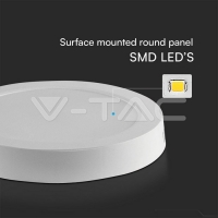 24W LED SAMSUNG Чип Backlit Мини Панел Външен монтаж Кръг 4000K LED панели за външен монтаж на осветление