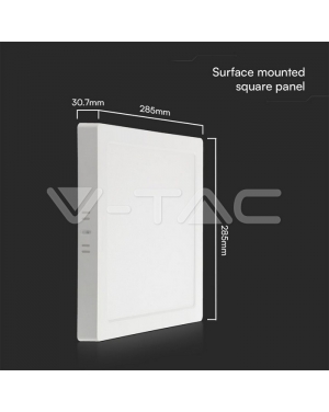 24W LED SAMSUNG CHIP Backlit Panel Surface Mounted Квадрат 6400K LED панели за външен монтаж на осветление