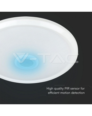 12W LED Плафон Със Сензор SAMSUNG CHIP 3IN1 Кръг Бяло Тяло LED плафони със сензори