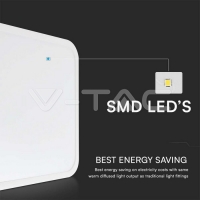 18W LED Плафон SAMSUNG Chip 4000K Квадрат Бяла Рамка IP44 LED плафони без сензори