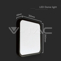 18W LED Плафон SAMSUNG Chip 3000K Квадрат Черна Рамка IP44 18W LED Плафон SAMSUNG Chip 3000K Квадрат Черна Рамка IP44 LED плафони без сензори