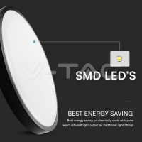 24W LED Плафон SAMSUNG Chip 3000K Кръг Черна Рамка IP44 24W LED Плафон SAMSUNG Chip 3000K Кръг Черна Рамка IP44 LED плафони без сензори
