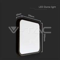 24W LED Плафон SAMSUNG Chip 6500K Квадрат Черна Рамка IP44 LED плафони без сензори