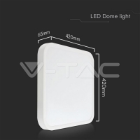 48W LED Плафон SAMSUNG Chip 3000K Квадрат Бяла Рамка IP44 LED плафони без сензори