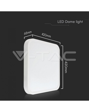 48W LED Плафон SAMSUNG Chip 4000K Квадрат Бяла Рамка IP44 LED плафони без сензори